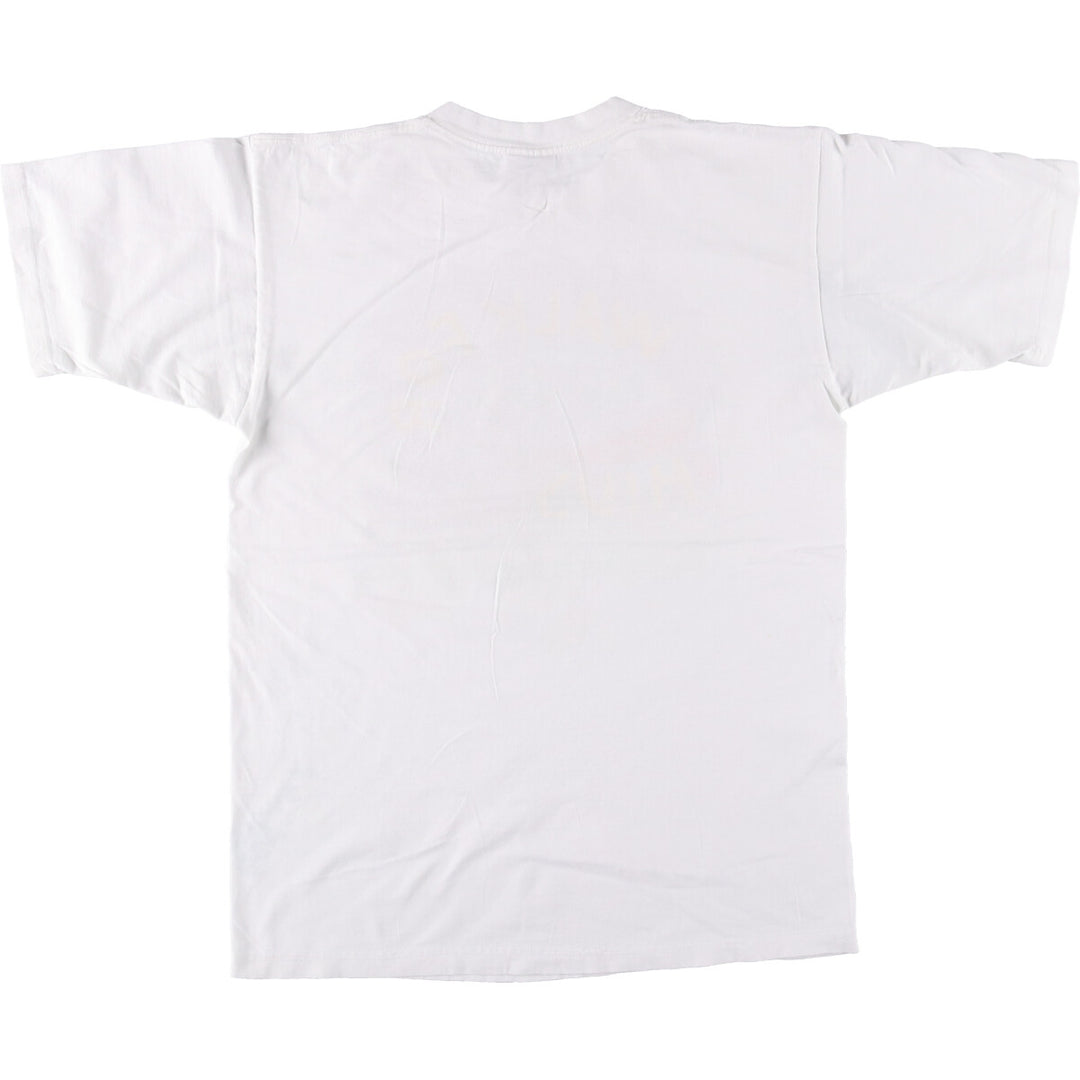 90'S Gildan WALK FOR AIDS printed T-shirt, made in Canada, men's size L, vintage cotton white type Vintage Second Hand