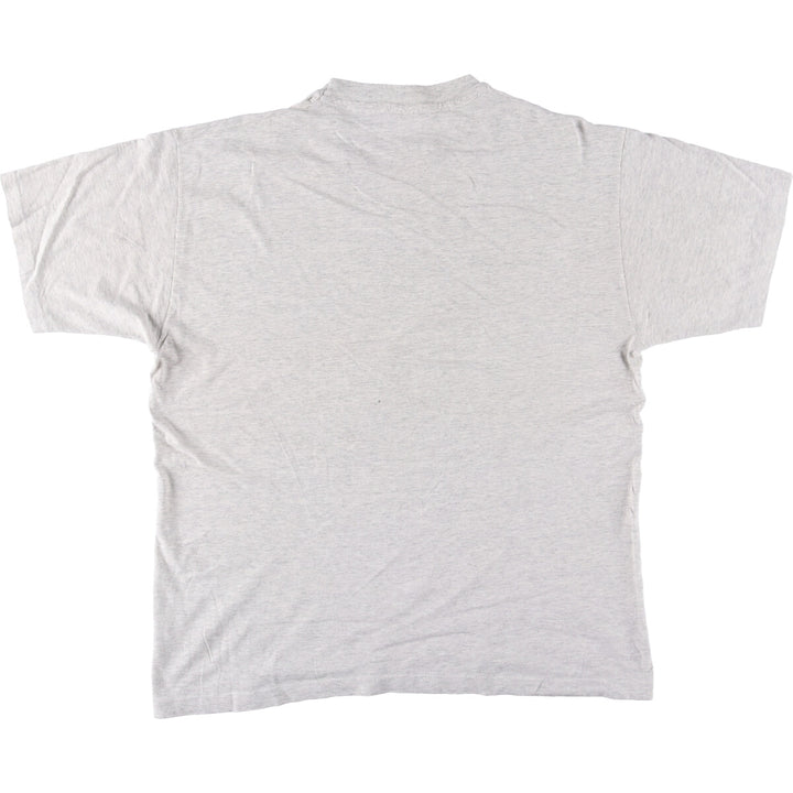 90'S COLLEGE WARE USA Printed T-shirt Made in USA Men's XL Vintage cotton gray type Vintage Second Hand