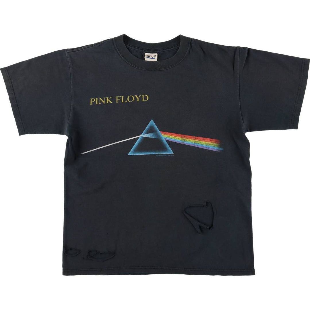 Anvil PINK FLOYD Pink Floyd Band T-shirt Band Tee Men's M size cotton black type Vintage Second Hand