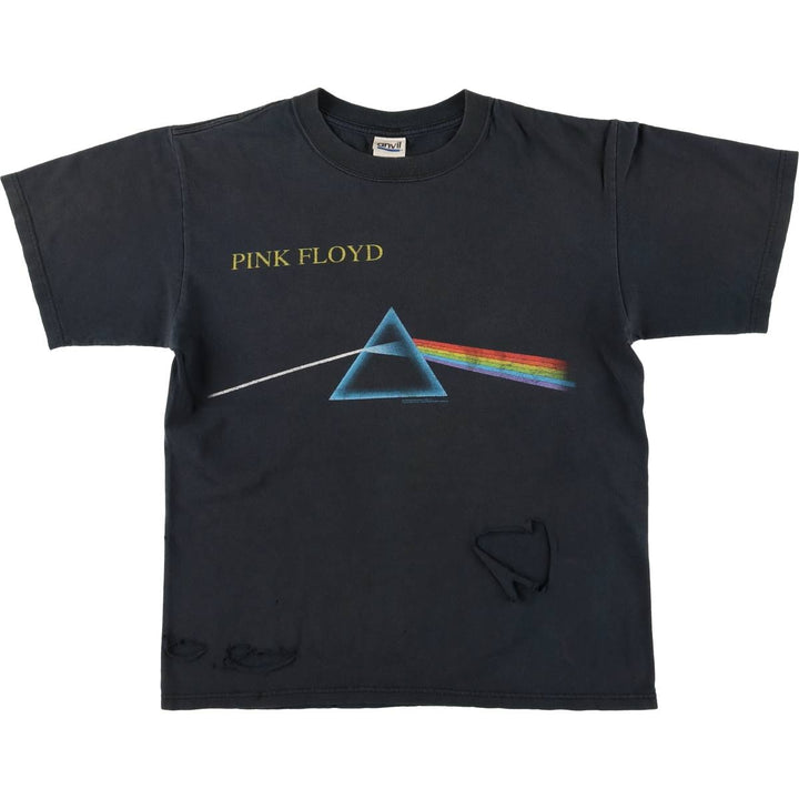 Anvil PINK FLOYD Pink Floyd Band T-shirt Band Tee Men's M size cotton black type Vintage Second Hand