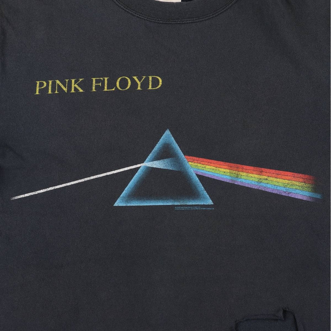 Anvil PINK FLOYD Pink Floyd Band T-shirt Band Tee Men's M size cotton black type Vintage Second Hand