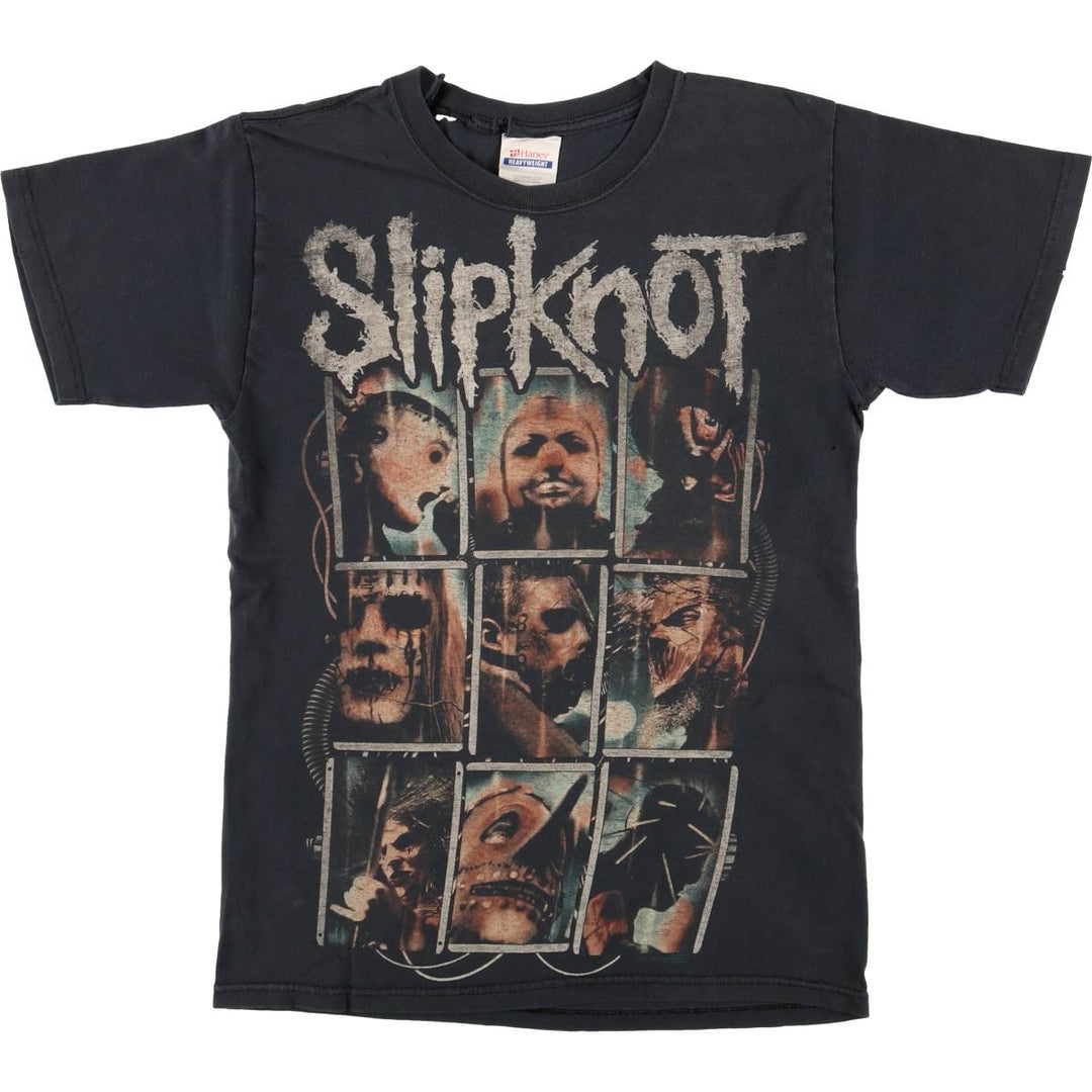 Hanes Slipknot Band T-Shirt, Band T, Men's Size S cotton black type Vintage Second Hand