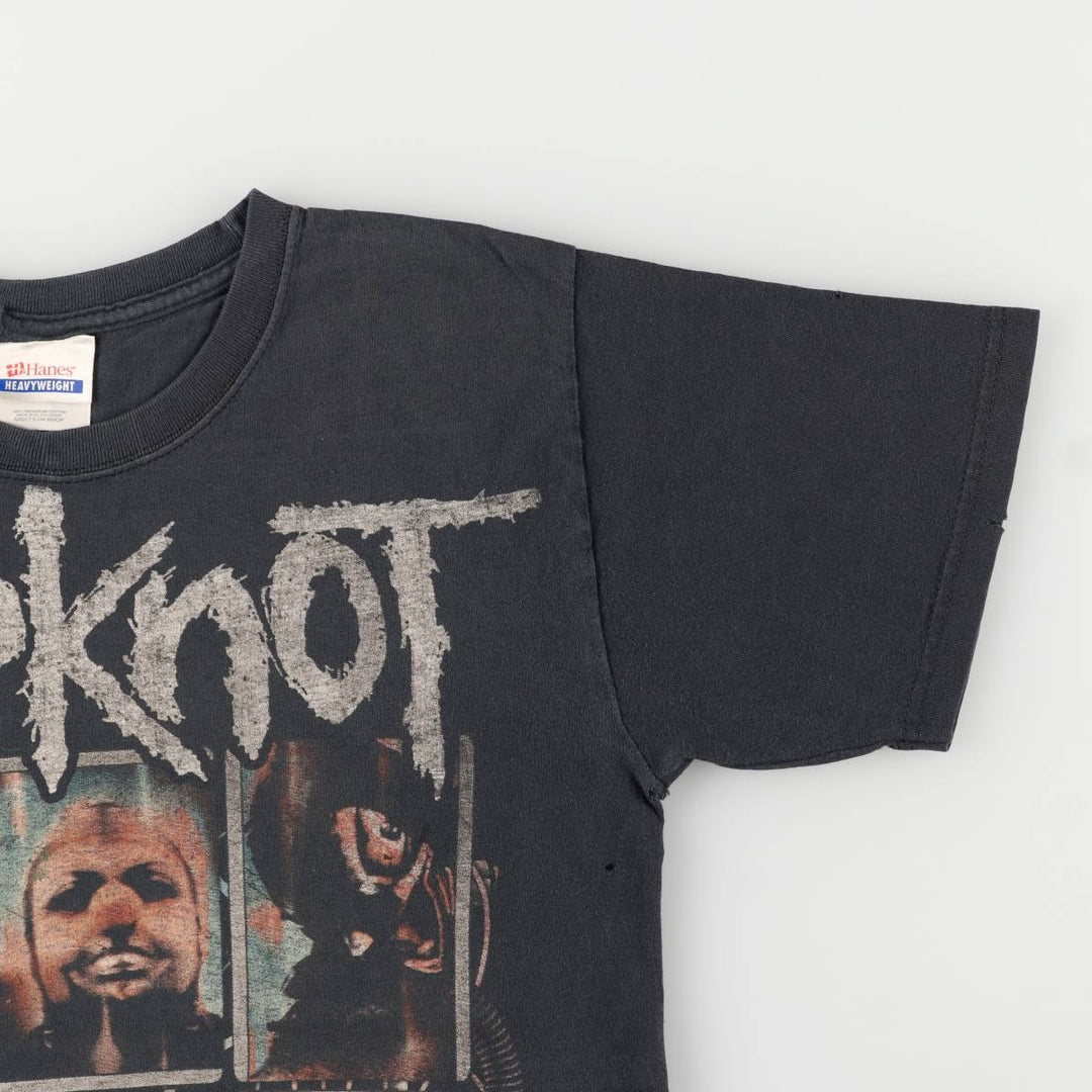 Hanes Slipknot Band T-Shirt, Band T, Men's Size S cotton black type Vintage Second Hand