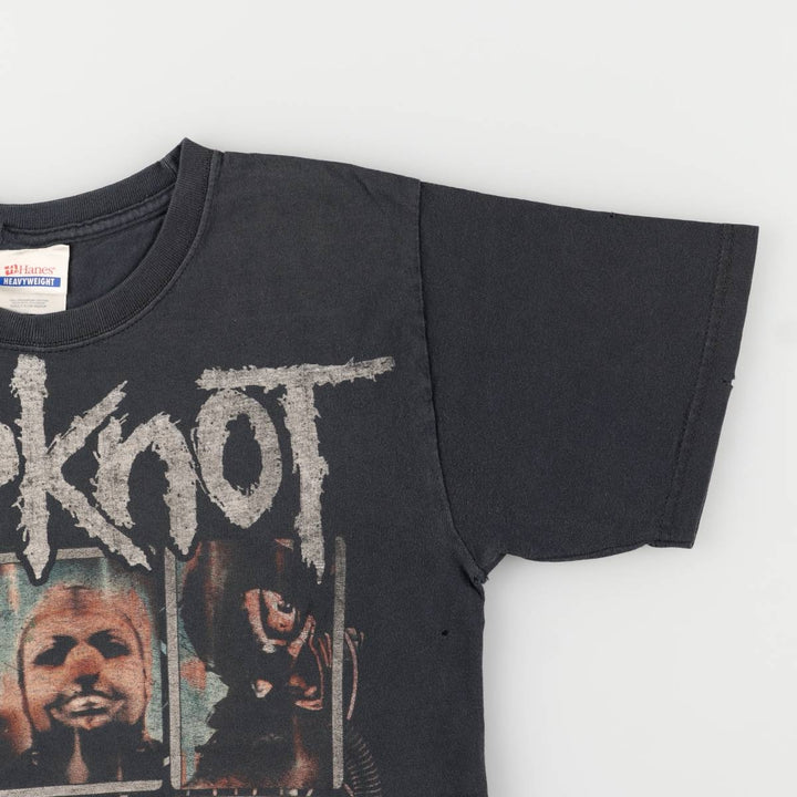 Hanes Slipknot Band T-Shirt, Band T, Men's Size S cotton black type Vintage Second Hand