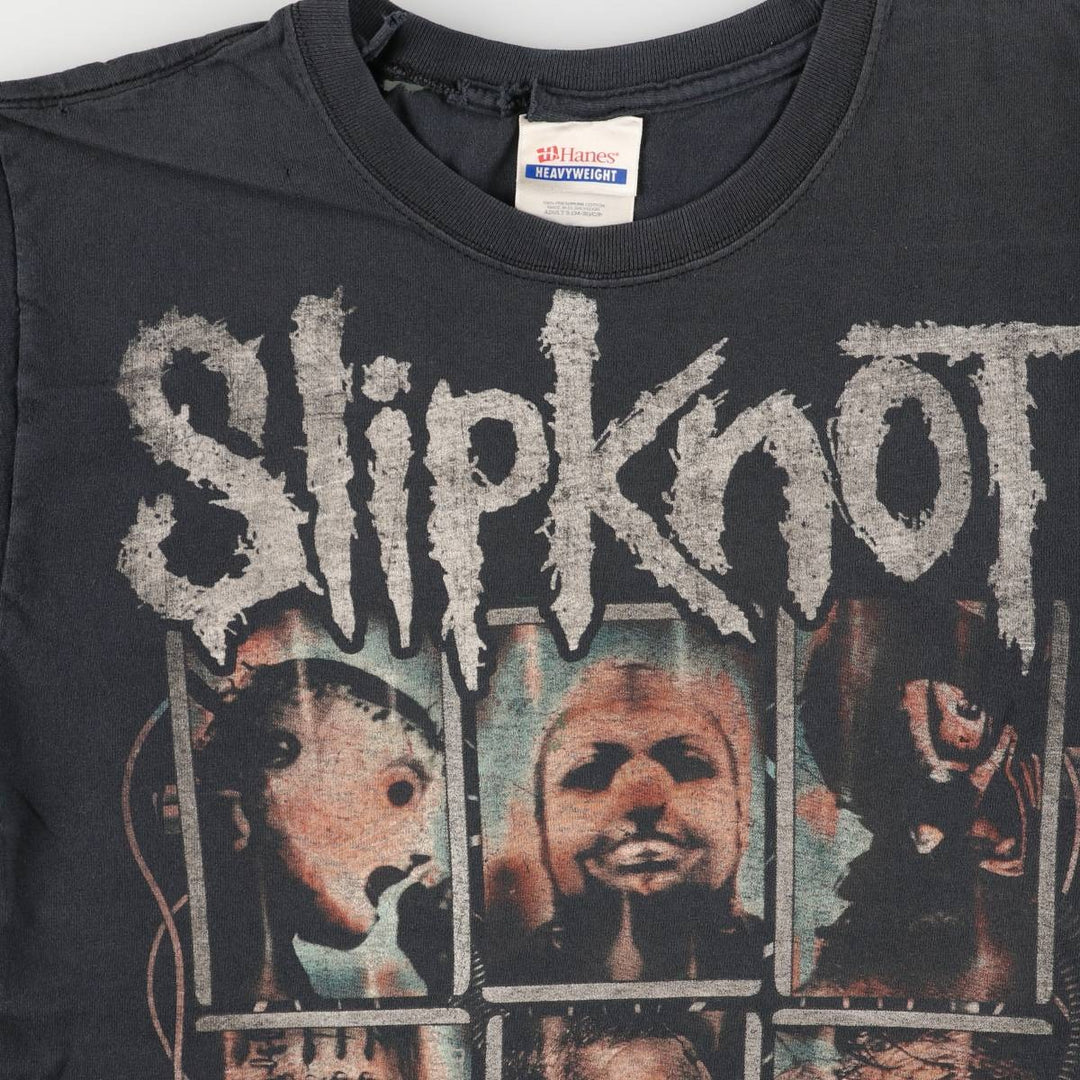 Hanes Slipknot Band T-Shirt, Band T, Men's Size S cotton black type Vintage Second Hand