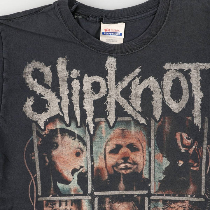 Hanes Slipknot Band T-Shirt, Band T, Men's Size S cotton black type Vintage Second Hand