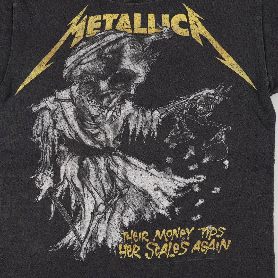 Delta Metallica Band T-shirt, Band T, Men's S size cotton black type Vintage Second Hand