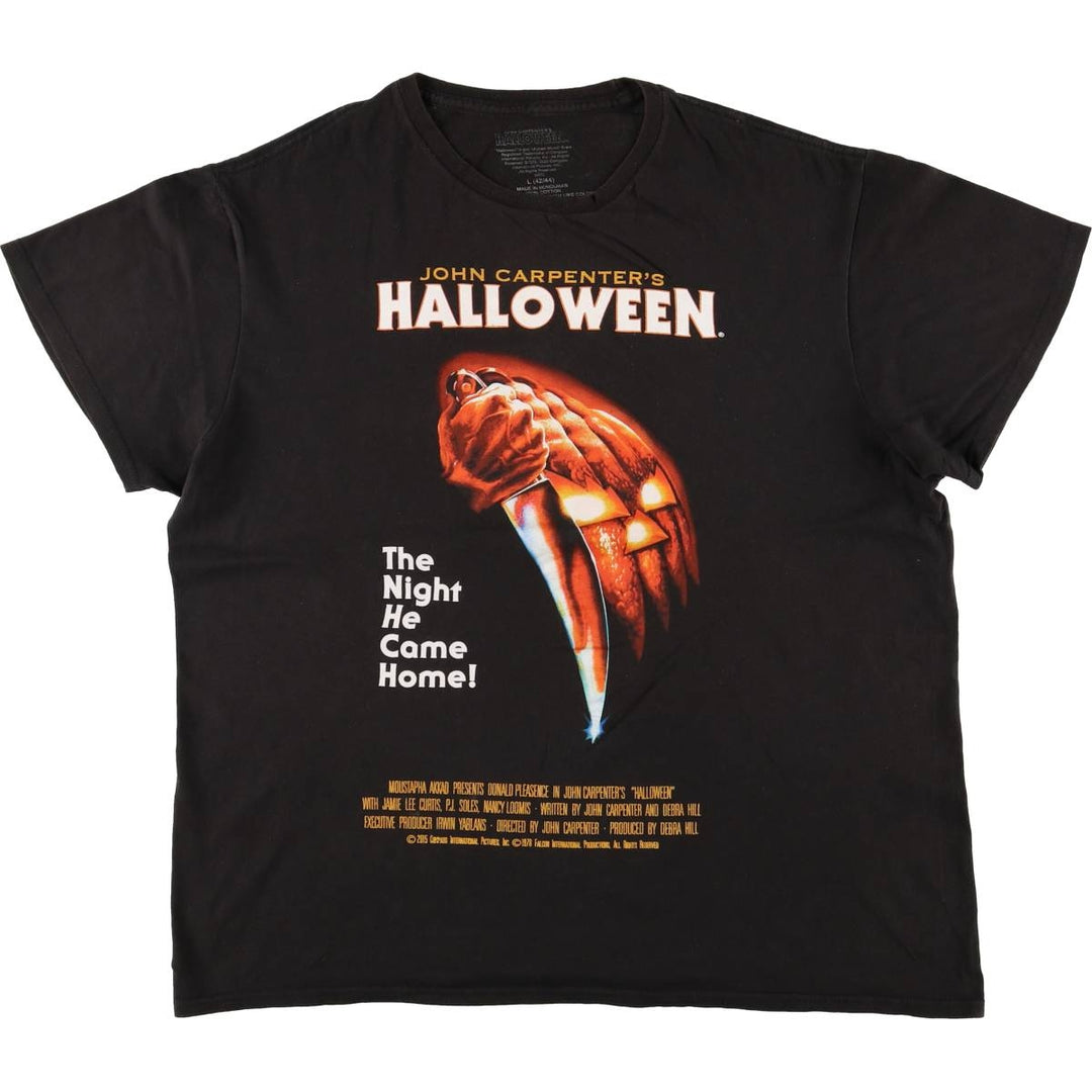 HALLOWEEN Movie T-shirt for men (size L) cotton black type Vintage Second Hand