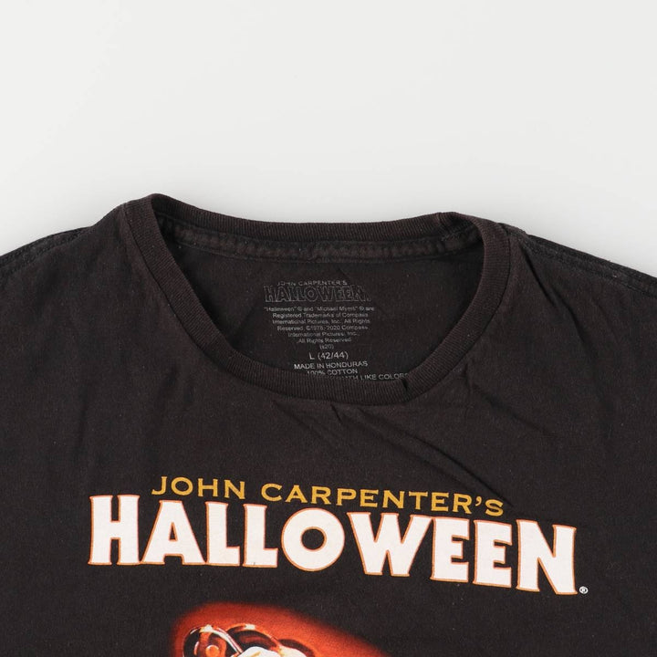 HALLOWEEN Movie T-shirt for men (size L) cotton black type Vintage Second Hand