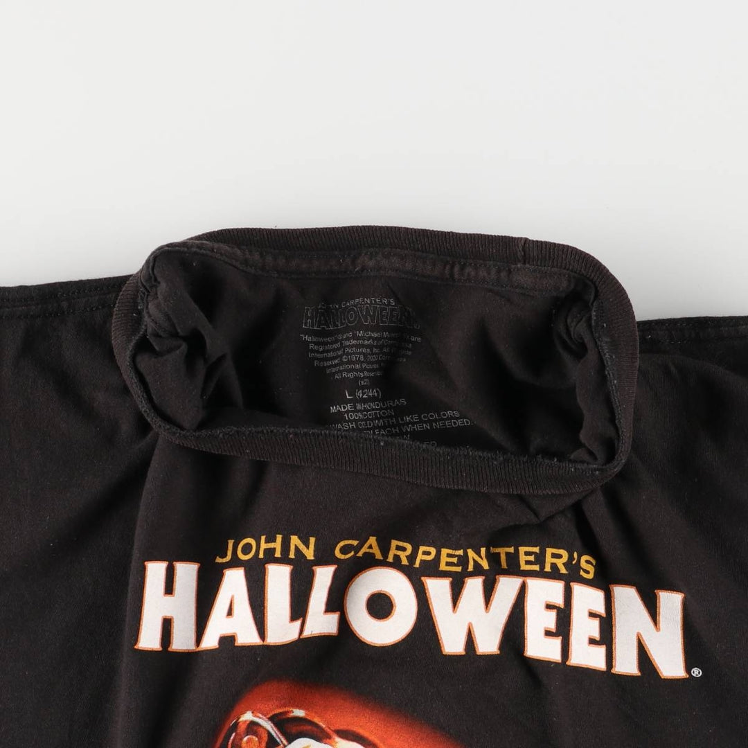 HALLOWEEN Movie T-shirt for men (size L) cotton black type Vintage Second Hand