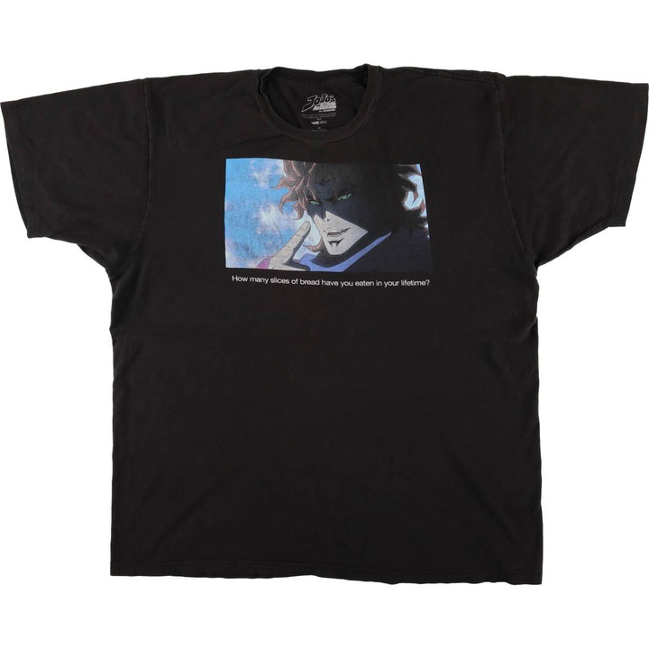 JoJo's Bizarre Adventure JoJo's Bizarre Adventure Anime Character Print T-Shirt Men's XL cotton black type Vintage Second Hand