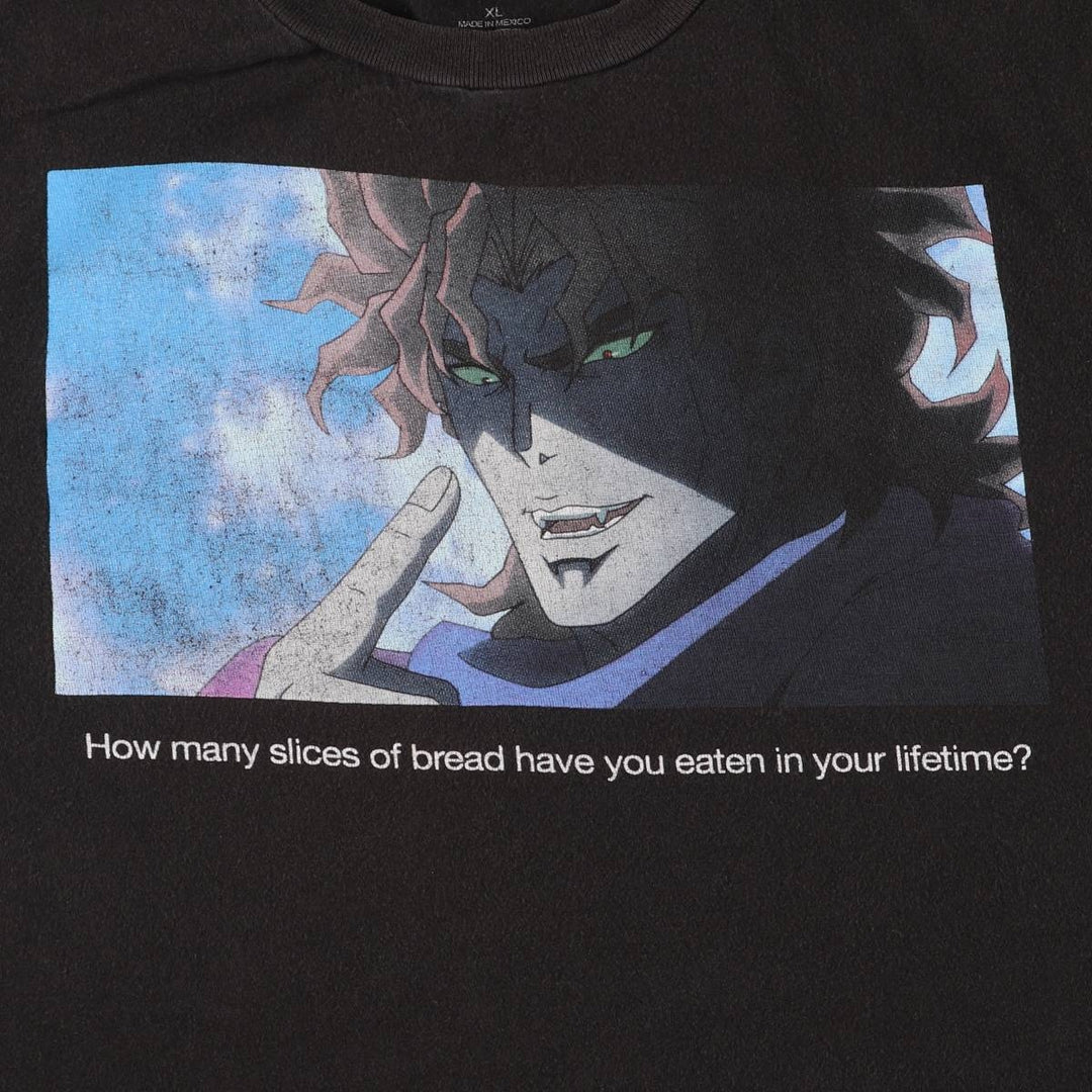 JoJo's Bizarre Adventure JoJo's Bizarre Adventure Anime Character Print T-Shirt Men's XL cotton black type Vintage Second Hand