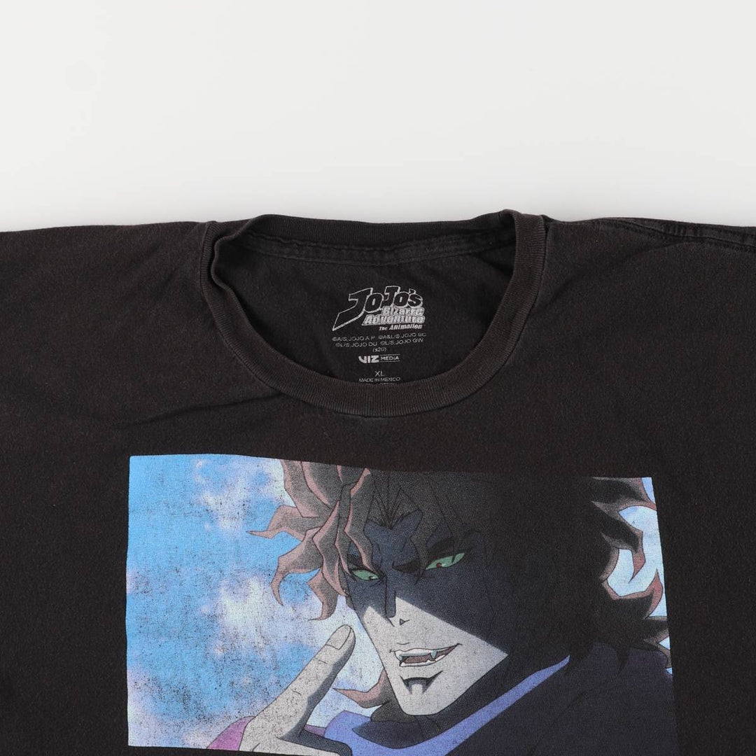 JoJo's Bizarre Adventure JoJo's Bizarre Adventure Anime Character Print T-Shirt Men's XL cotton black type Vintage Second Hand