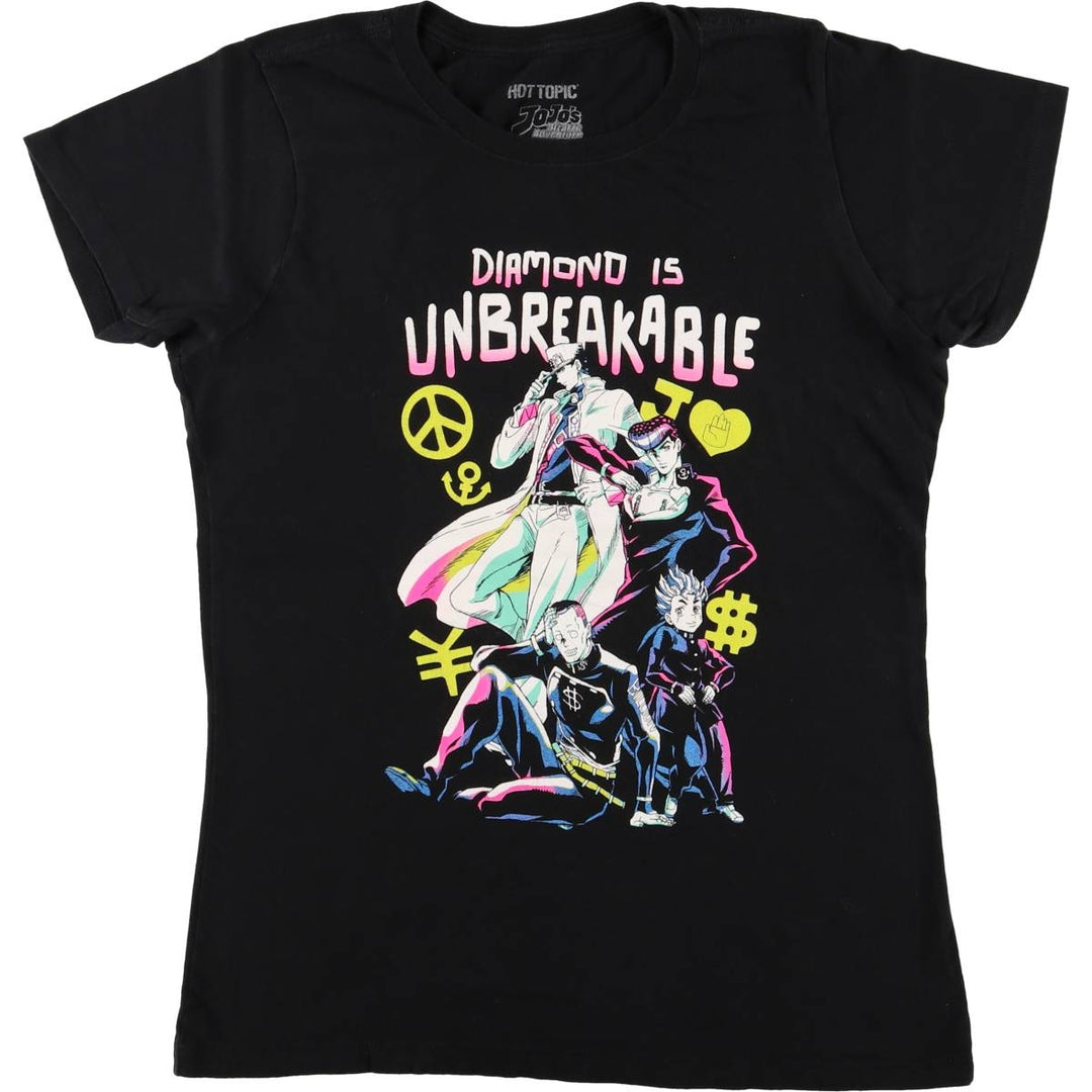 JoJo's Bizarre Adventure JoJo's Bizarre Adventure Anime Character Print T-Shirt Men's XL cotton black type Vintage Second Hand