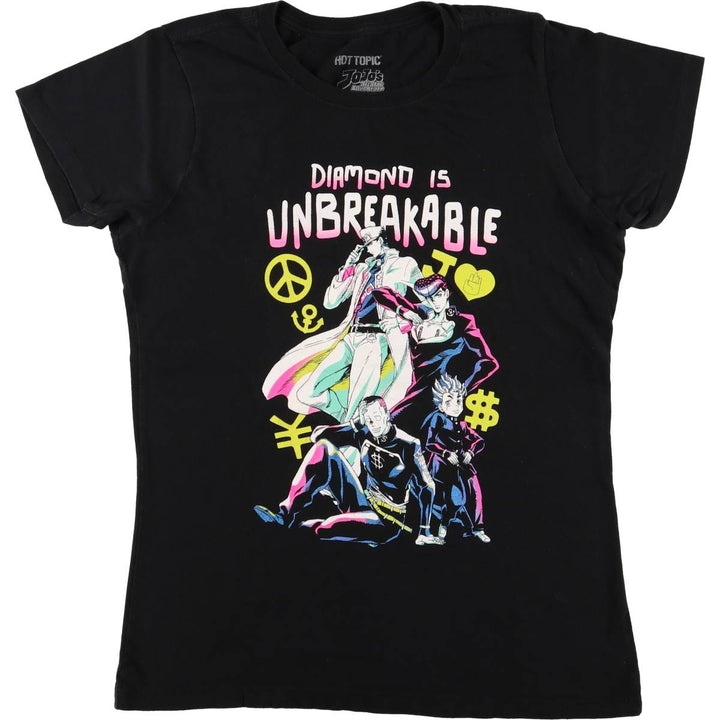 JoJo's Bizarre Adventure JoJo's Bizarre Adventure Anime Character Print T-Shirt Men's XL cotton black type Vintage Second Hand