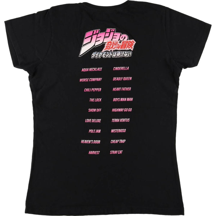 JoJo's Bizarre Adventure JoJo's Bizarre Adventure Anime Character Print T-Shirt Men's XL cotton black type Vintage Second Hand