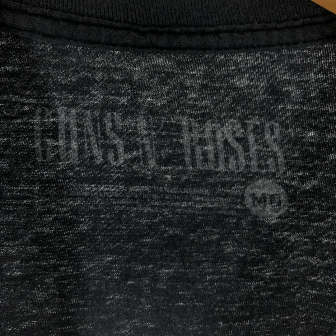 GUNS N' ROSES Guns N' Roses Band T-shirt Band Tee Men's M size cotton black type Vintage Second Hand