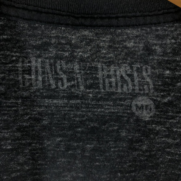 GUNS N' ROSES Guns N' Roses Band T-shirt Band Tee Men's M size cotton black type Vintage Second Hand