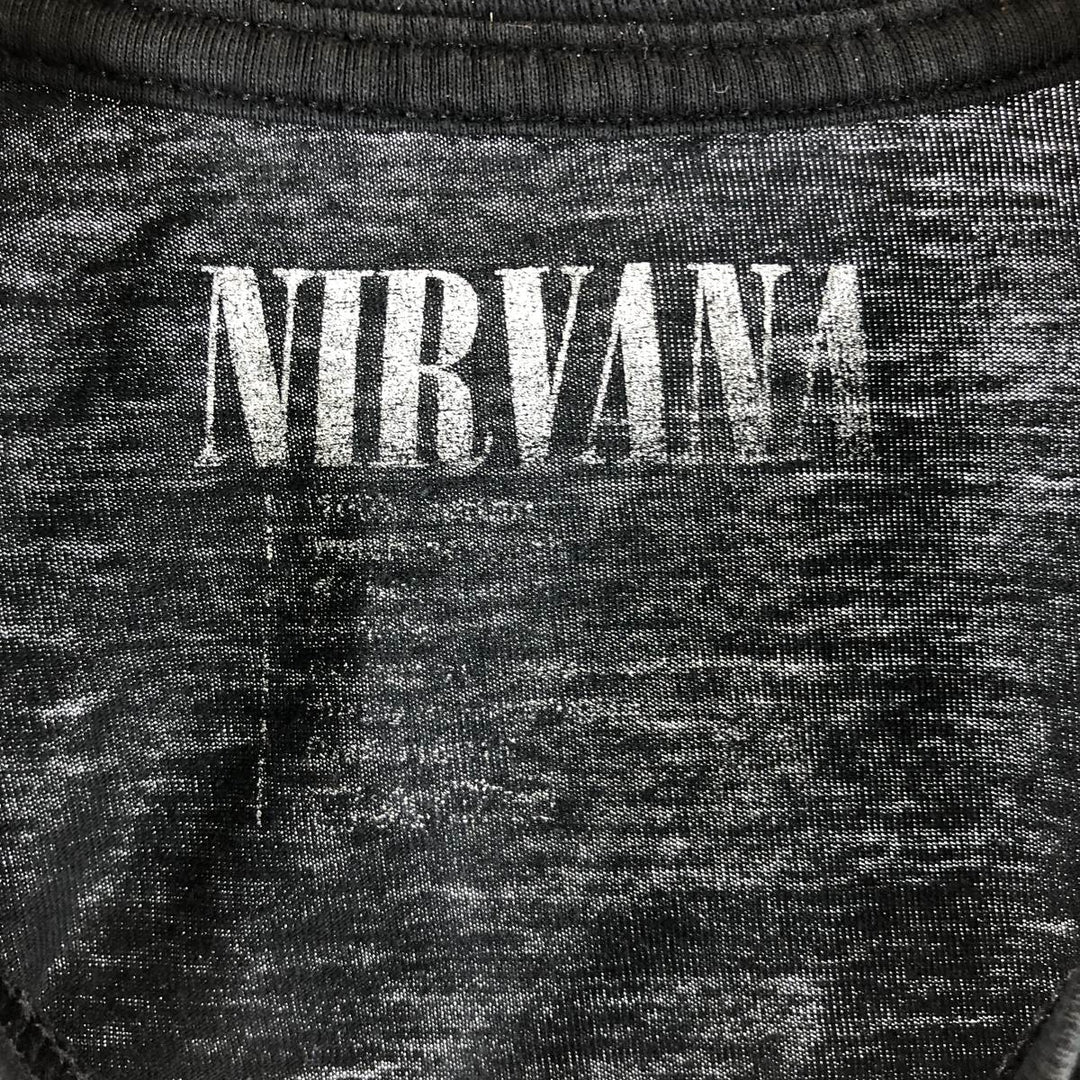 NIRVANA Nirvana Band T-shirt, Band T, Men's M size cotton black type Vintage Second Hand