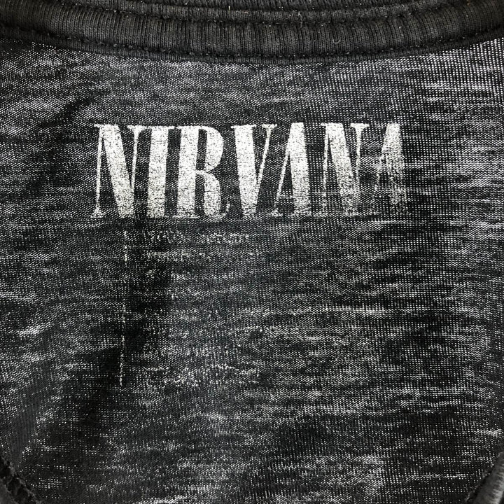 NIRVANA Nirvana Band T-shirt, Band T, Men's M size cotton black type Vintage Second Hand