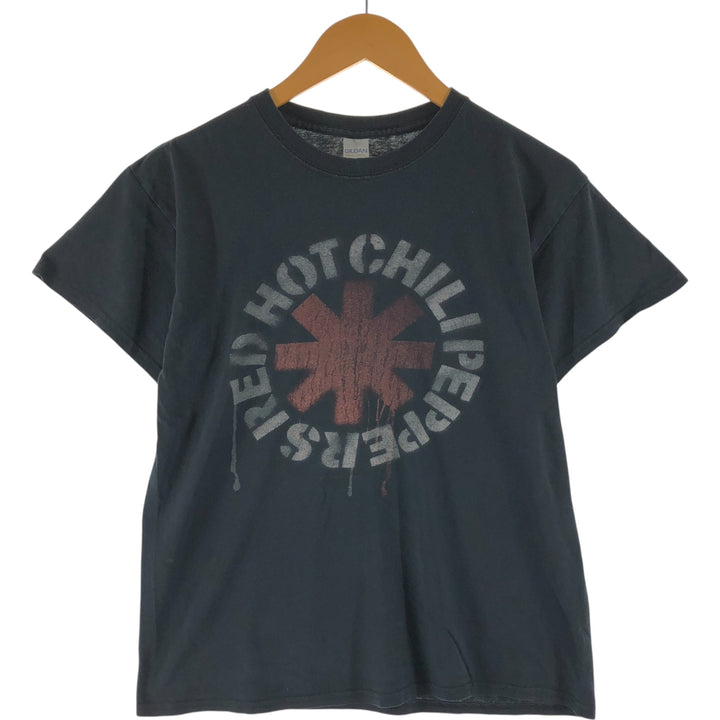 RED HOT CHILI PEPPERS Red Hot Chili Peppers Band T-shirt Band T Men's M size cotton black type Vintage Second Hand