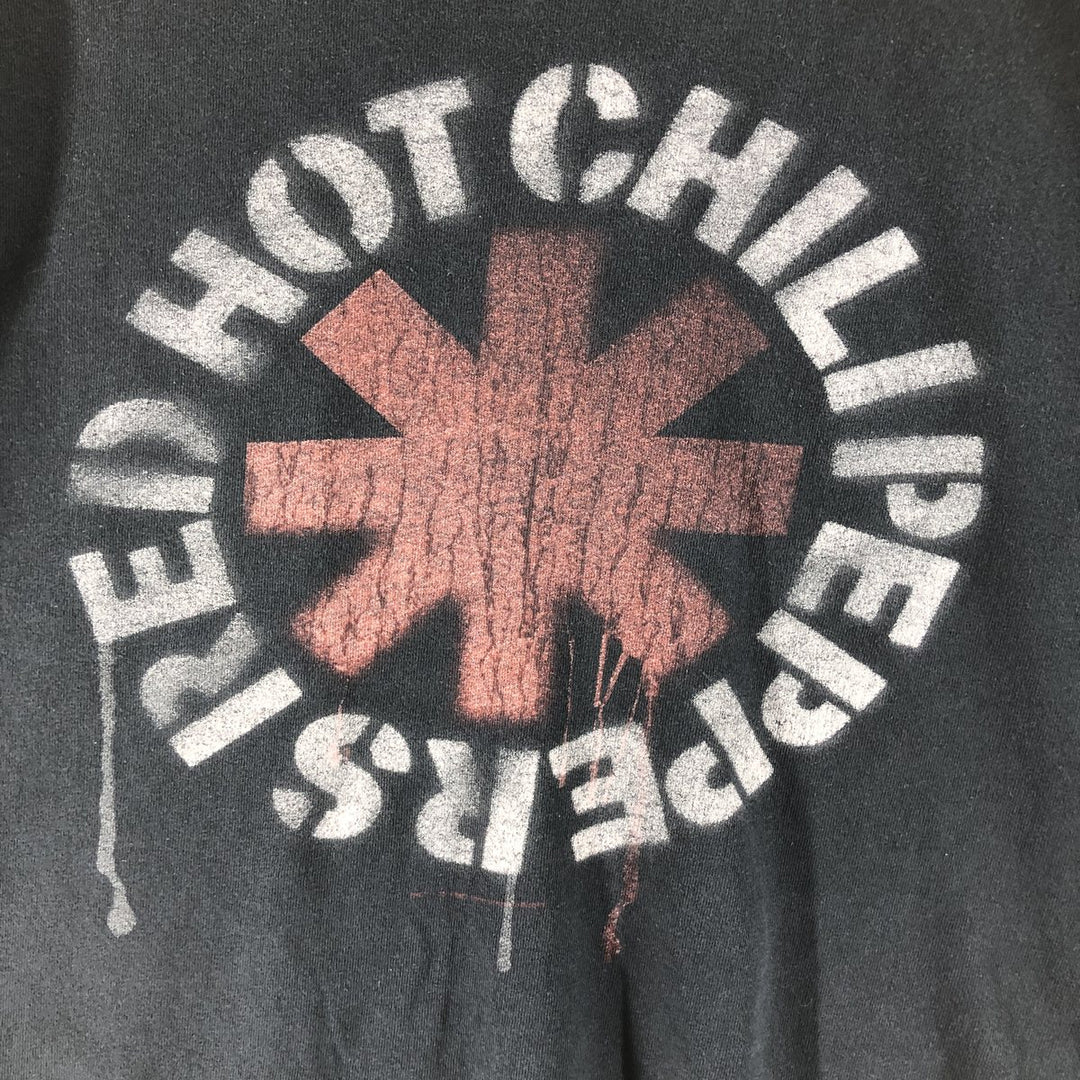 RED HOT CHILI PEPPERS Red Hot Chili Peppers Band T-shirt Band T Men's M size cotton black type Vintage Second Hand