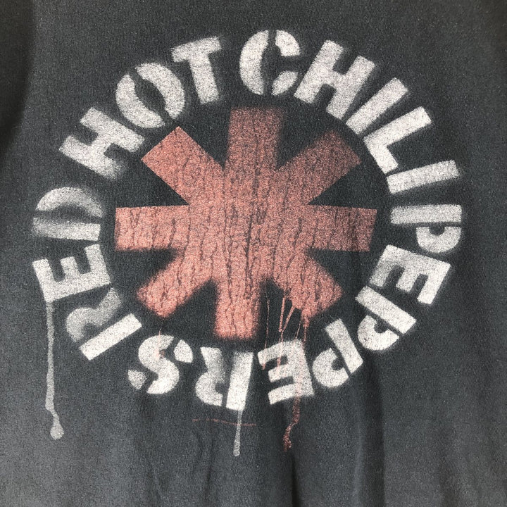 RED HOT CHILI PEPPERS Red Hot Chili Peppers Band T-shirt Band T Men's M size cotton black type Vintage Second Hand