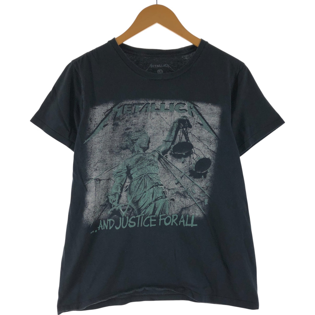 METALLICA Metallica Band T-shirt Band T Men's L size cotton black type Vintage Second Hand