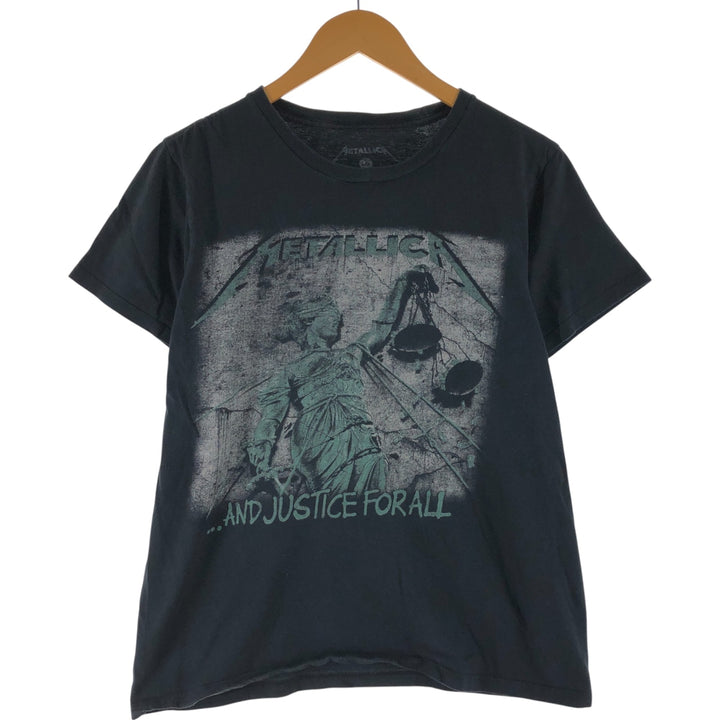METALLICA Metallica Band T-shirt Band T Men's L size cotton black type Vintage Second Hand