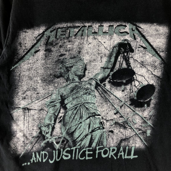 METALLICA Metallica Band T-shirt Band T Men's L size cotton black type Vintage Second Hand