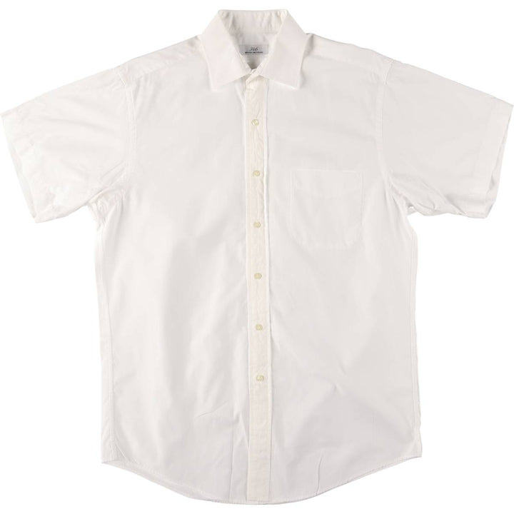 00'S Brooks Brothers 346 short sleeve cotton shirt, men's size M cotton white type Vintage Second Hand