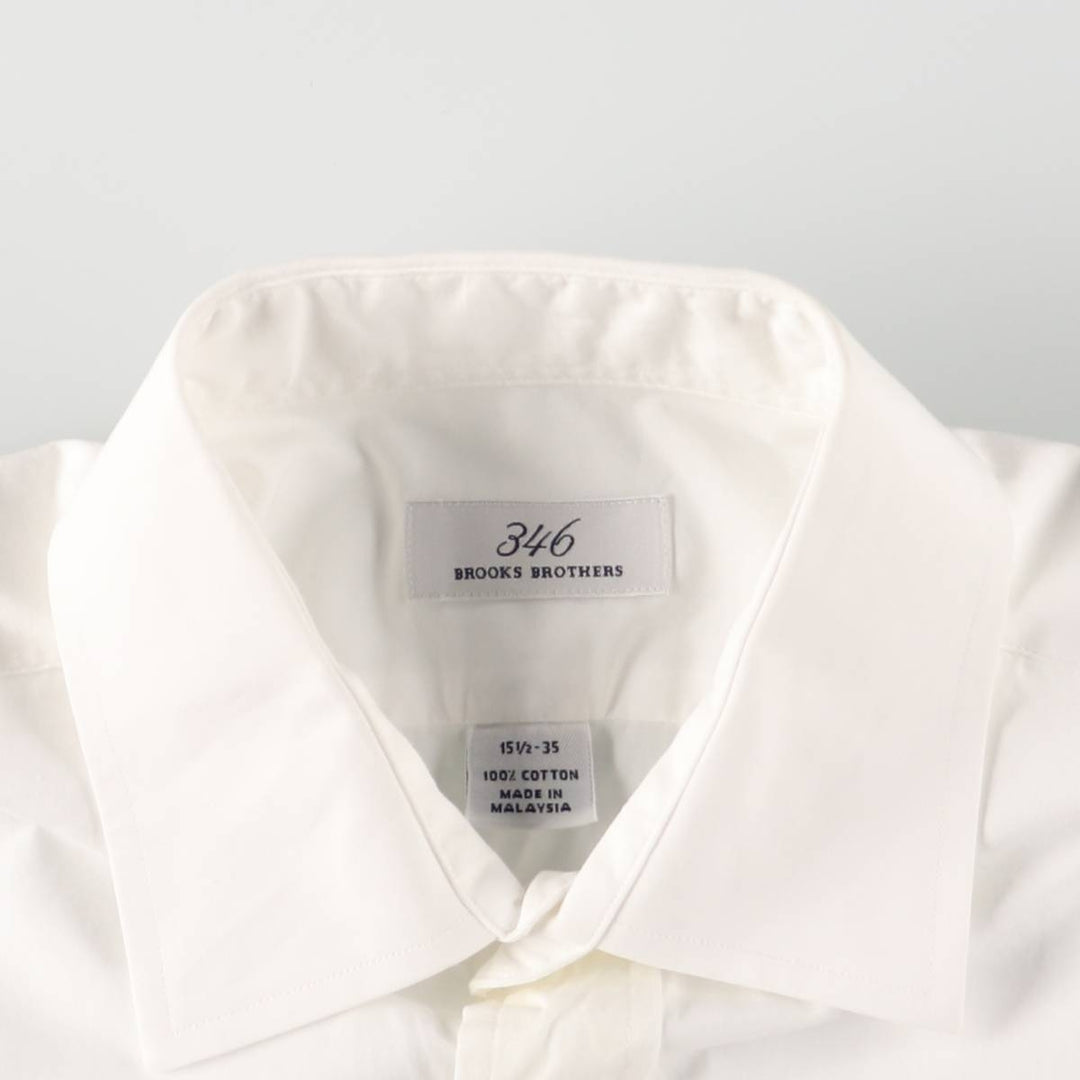 00'S Brooks Brothers 346 short sleeve cotton shirt, men's size M cotton white type Vintage Second Hand
