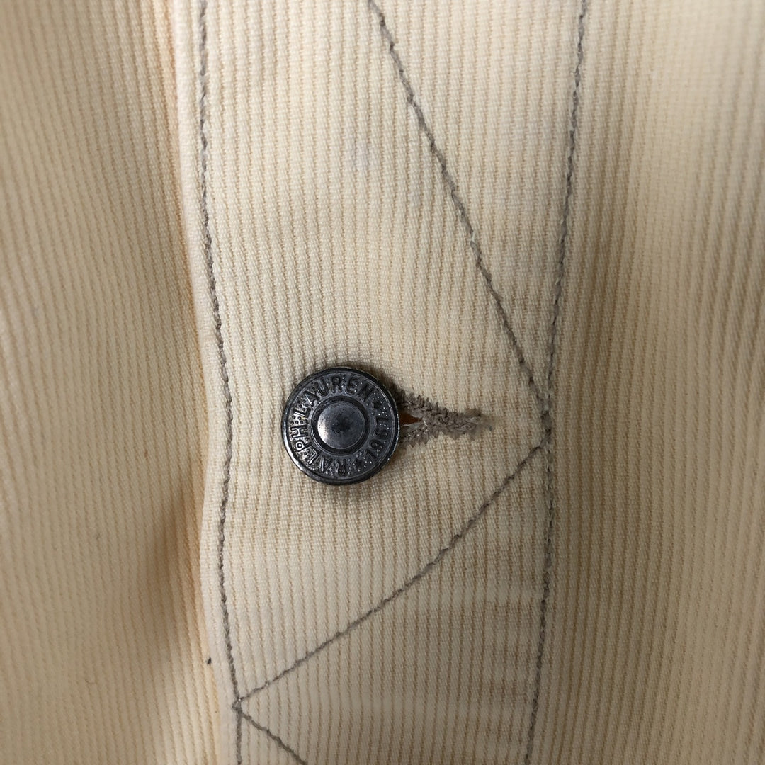 Ralph Lauren POLO RALPH LAUREN Trucker type cotton jacket Men's L size cotton unbleached Vintage Second Hand