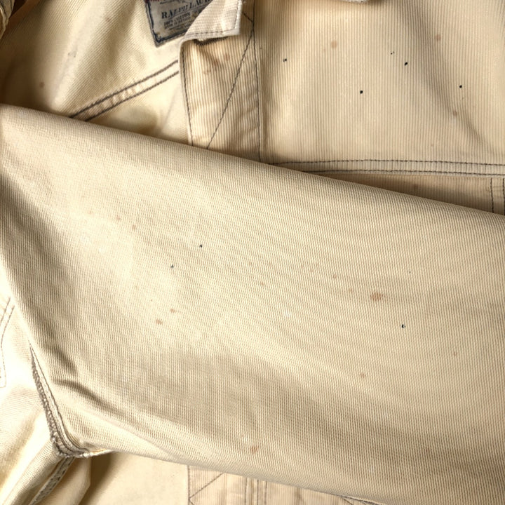 Ralph Lauren POLO RALPH LAUREN Trucker type cotton jacket Men's L size cotton unbleached Vintage Second Hand