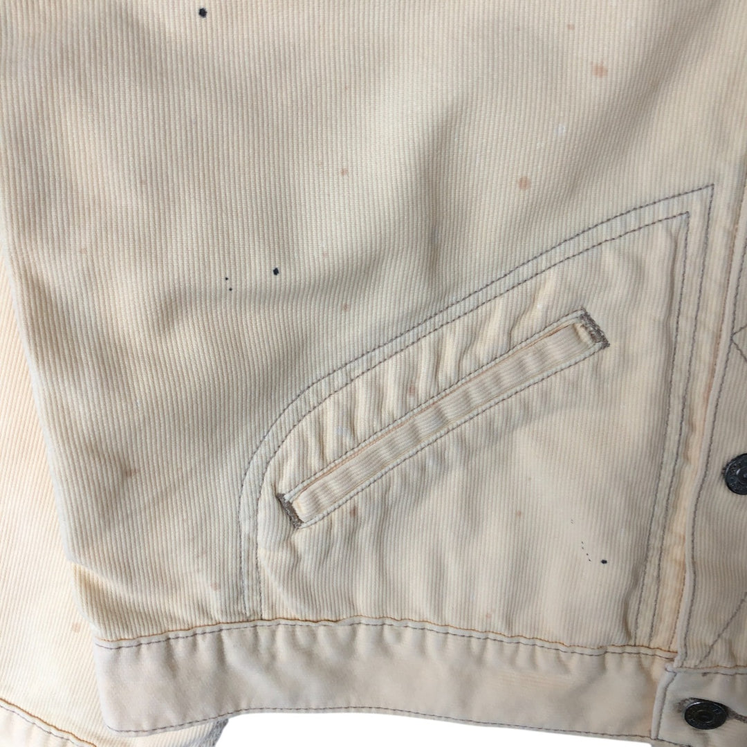 Ralph Lauren POLO RALPH LAUREN Trucker type cotton jacket Men's L size cotton unbleached Vintage Second Hand