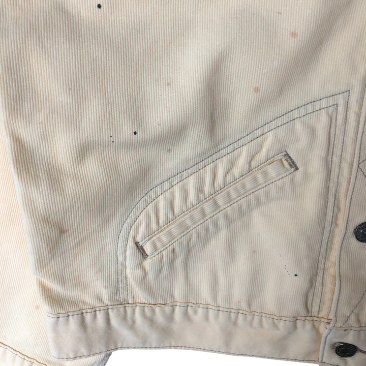 Ralph Lauren POLO RALPH LAUREN Trucker type cotton jacket Men's L size cotton unbleached Vintage Second Hand