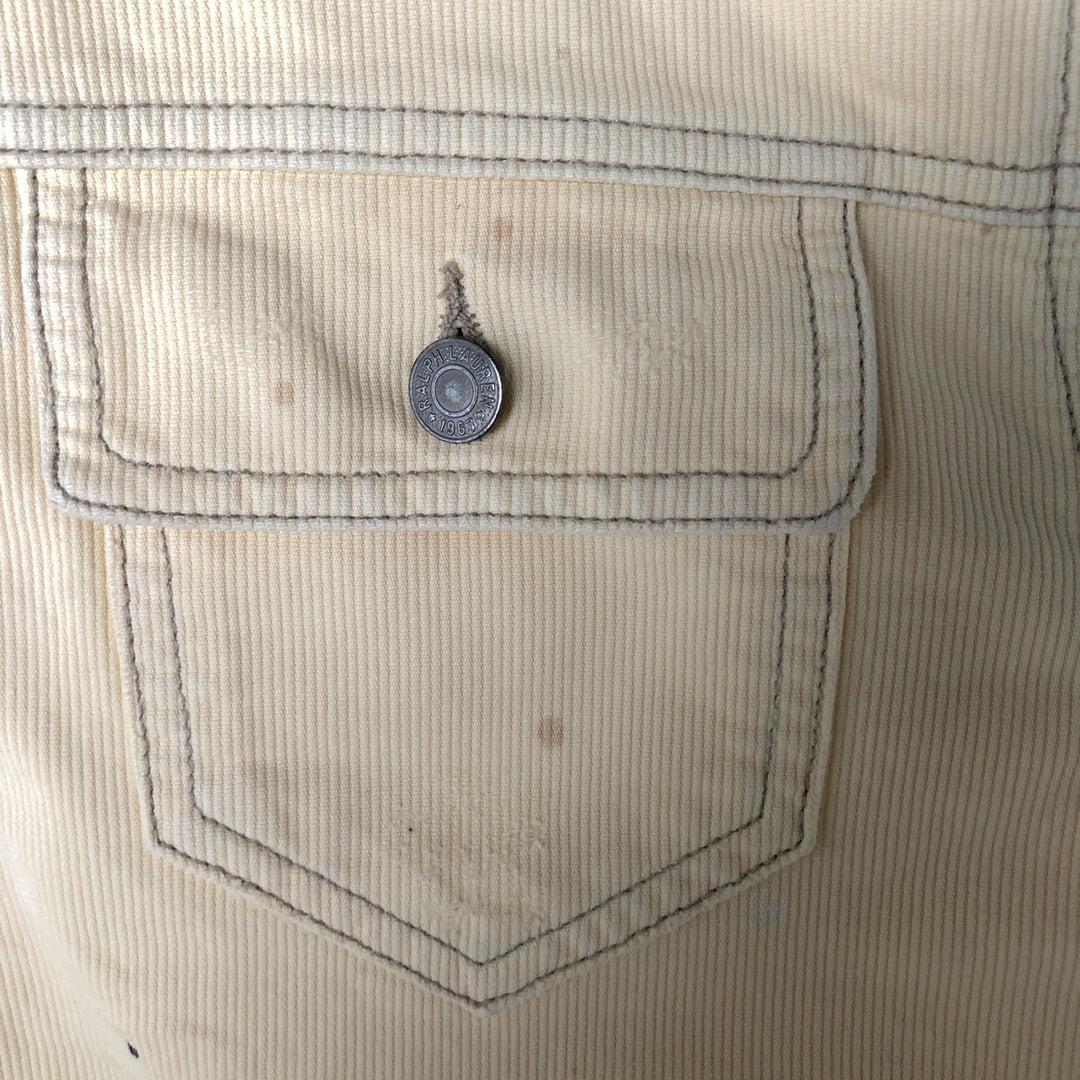 Ralph Lauren POLO RALPH LAUREN Trucker type cotton jacket Men's L size cotton unbleached Vintage Second Hand