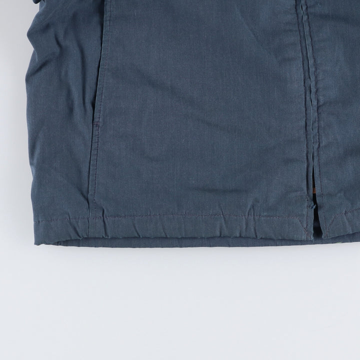80'S US military genuine military utility jacket, made in USA, men's size L, vintage polyester navy blue type Vintage Second Hand