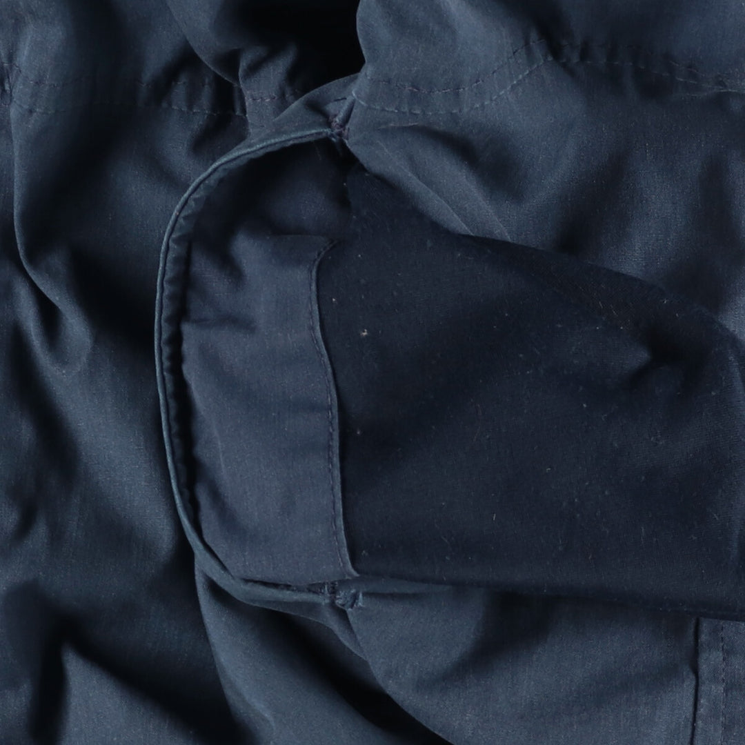 80'S US military genuine military utility jacket, made in USA, men's size L, vintage polyester navy blue type Vintage Second Hand