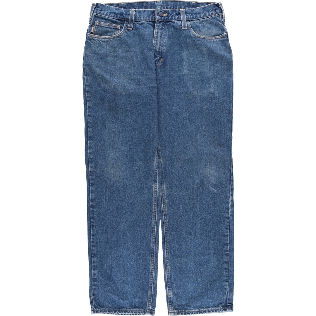 Carhartt FR Series CAT 2 RELAXED FIT Straight Denim Pants Men's w36 equivalent cotton blue type Vintage Second Hand