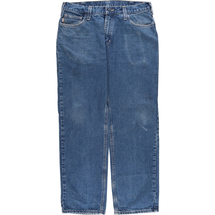 Carhartt FR Series CAT 2 RELAXED FIT Straight Denim Pants Men's w36 equivalent cotton blue type Vintage Second Hand