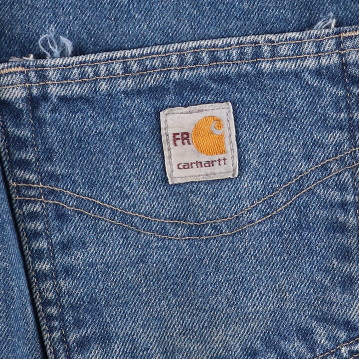 Carhartt FR Series CAT 2 RELAXED FIT Straight Denim Pants Men's w36 equivalent cotton blue type Vintage Second Hand