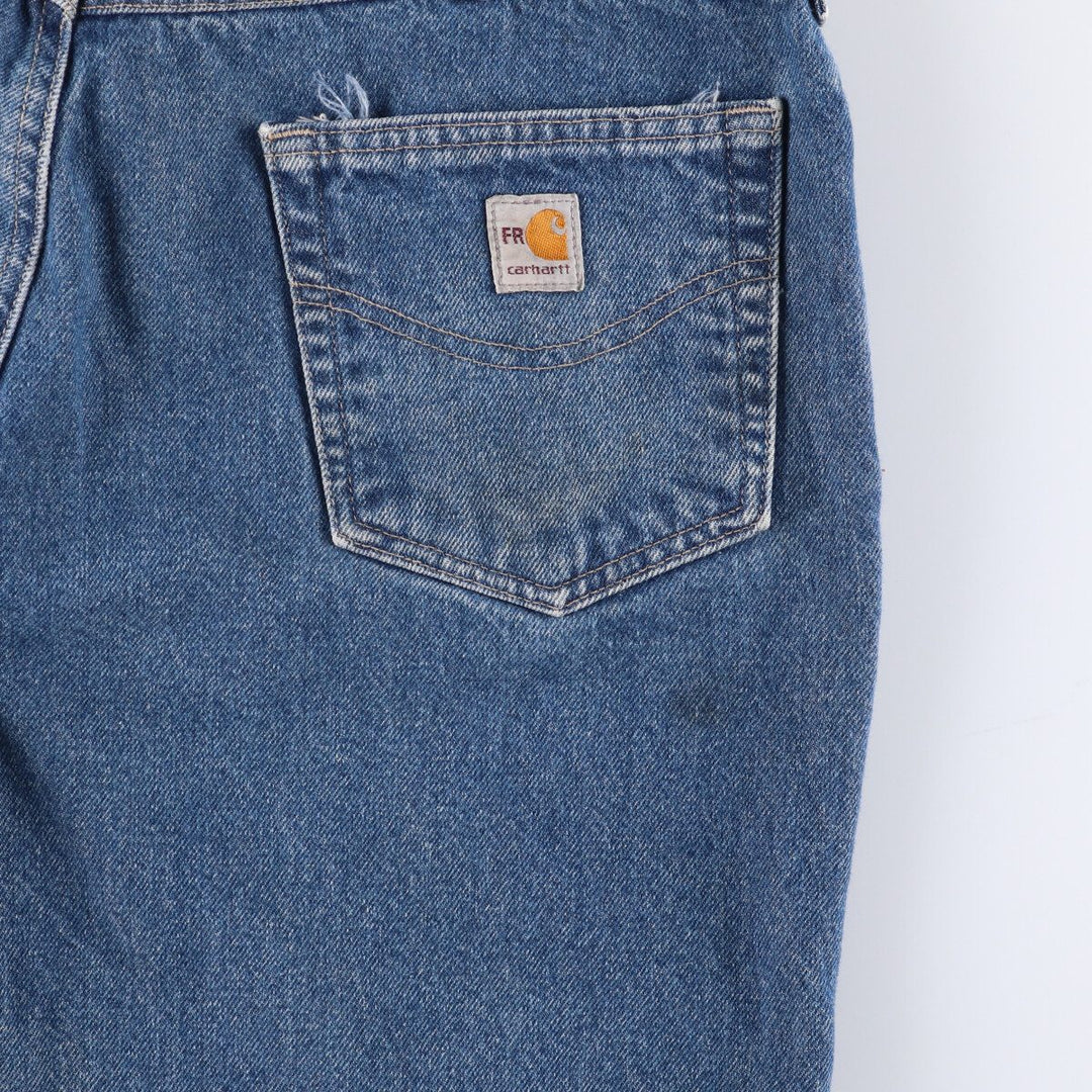 Carhartt FR Series CAT 2 RELAXED FIT Straight Denim Pants Men's w36 equivalent cotton blue type Vintage Second Hand