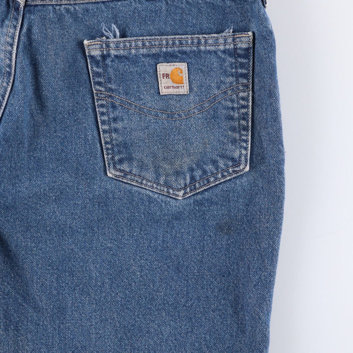 Carhartt FR Series CAT 2 RELAXED FIT Straight Denim Pants Men's w36 equivalent cotton blue type Vintage Second Hand