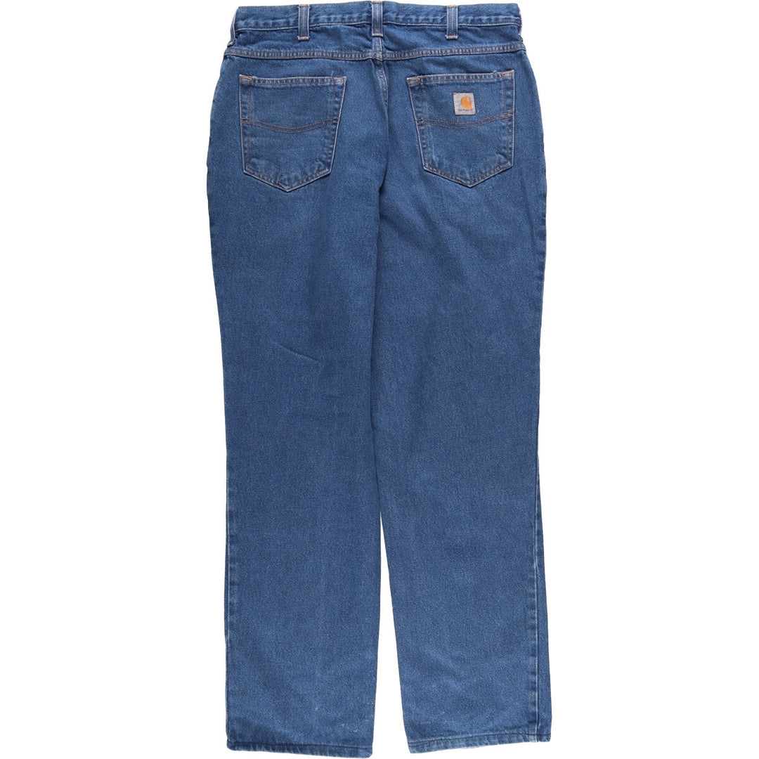 Carhartt Relaxed Fit Tapered Denim Pants for Men, W34 equivalent cotton blue type Vintage Second Hand