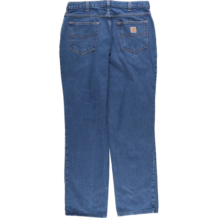 Carhartt Relaxed Fit Tapered Denim Pants for Men, W34 equivalent cotton blue type Vintage Second Hand