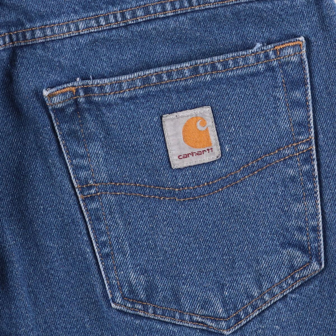 Carhartt Relaxed Fit Tapered Denim Pants for Men, W34 equivalent cotton blue type Vintage Second Hand