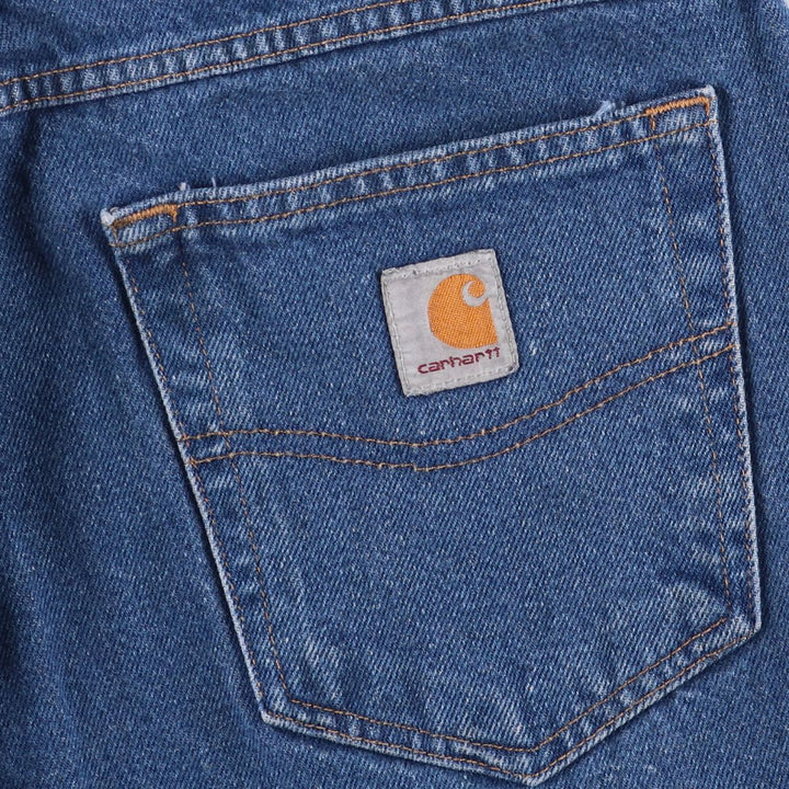 Carhartt Relaxed Fit Tapered Denim Pants for Men, W34 equivalent cotton blue type Vintage Second Hand