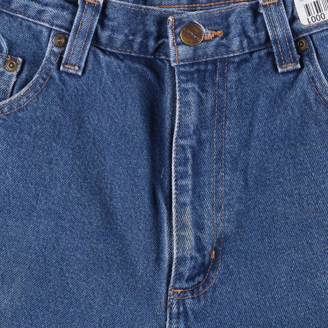 Carhartt Relaxed Fit Tapered Denim Pants for Men, W34 equivalent cotton blue type Vintage Second Hand