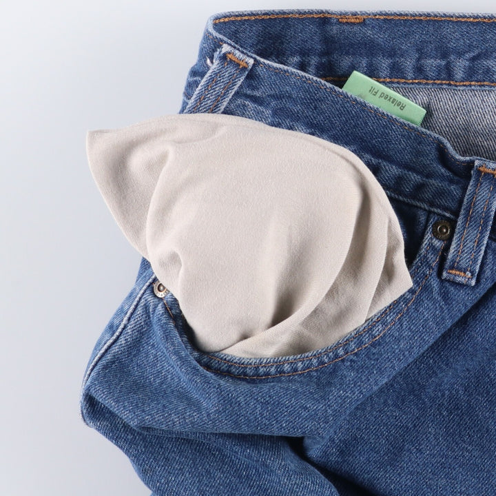 Carhartt Relaxed Fit Tapered Denim Pants for Men, W34 equivalent cotton blue type Vintage Second Hand